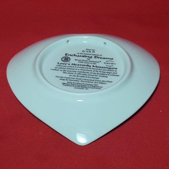 Vintage Bradford Exchange Enchanting Dreams Heart Decorative Plate No 073A 1997 - Picture 7 of 15